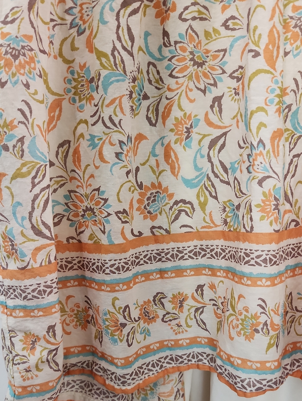 Anthropologie LEA Floral Puff Sleeve Maxi Dress Cotton Boho Cottagecore 1X EUC - Picture 13 of 16